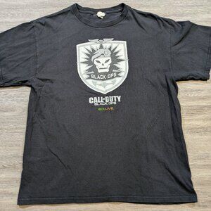 Call of Duty Black Ops 1 Xbox Live T-Shirt Men's Large Promo Shirt Black Gaming